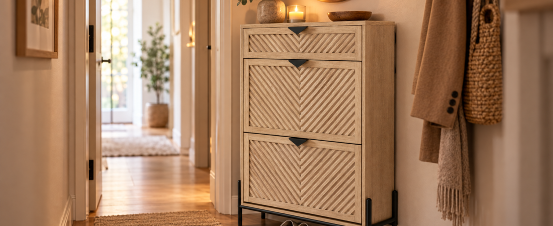 Schmalen Flur einrichten: Garderobe, Schuhschrank & Licht